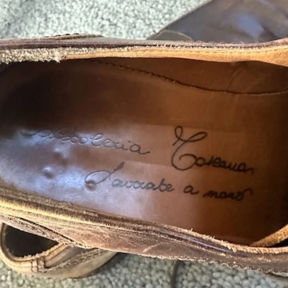 Caldoberia Coseauan Brown Leather Oxfords - Handmade in Italy - Sz. 43 - VGUC